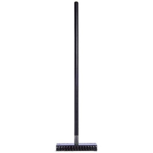 Carlisle Sparta Broiler Master Grill Brush and Scraper with Handle, Metal Bristles, 30.5" Black Wood Handle (4029000)