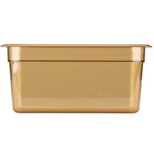 Carlisle StorPlus High Heat Food Pan, 5.7 qt, 12.75 x 12.75 x 6, Amber, Plastic (3086213)