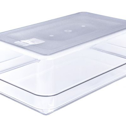 Carlisle StorPlus Polycarbonate Food Pan, 19.4 qt, 12.5 x 20.75 x 6, Clear, Plastic (10202B07)