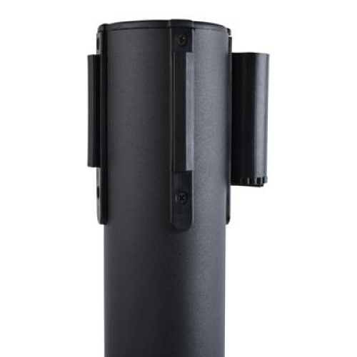 Tatco Economy Crowd Control, Assorted Materials, 14" x 35" x 9 ft 6", Black, 2/Carton (16600)