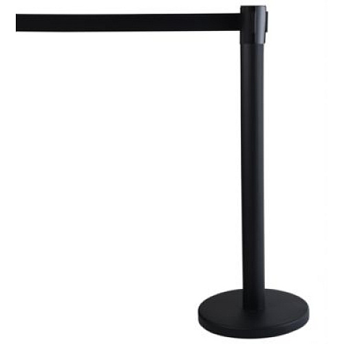 Tatco Economy Crowd Control, Assorted Materials, 14" x 35" x 9 ft 6", Black, 2/Carton (16600)