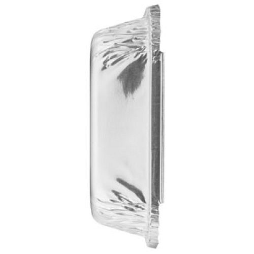HFA Three-Compartment Oblong Food Container, 24 oz, 6.38 x 1.47 x 8, Silver, Aluminum, 500/Carton (204500)