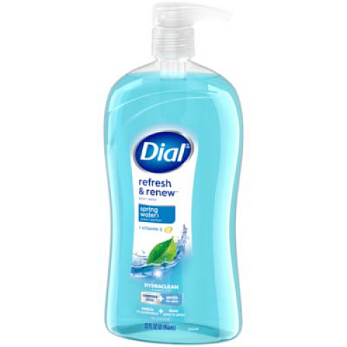 Dial Body Wash, Spring Water Scent, 32 oz, 4/Carton (11857)