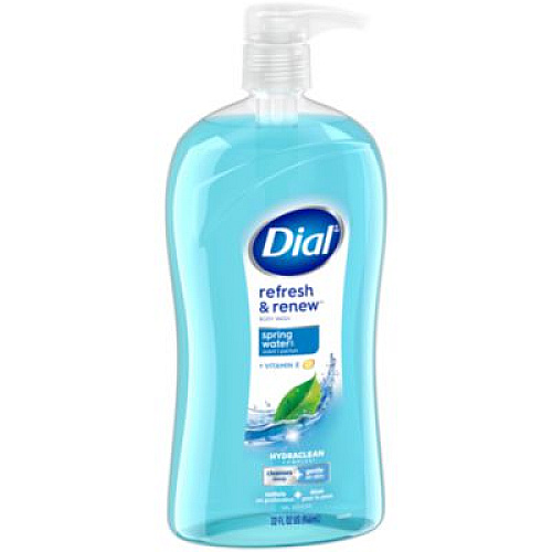 Dial Body Wash, Spring Water Scent, 32 oz, 4/Carton (11857)