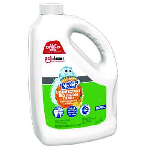 Scrubbing Bubbles Disinfectant Restroom Cleaner, Citrus Scent, 1 gal Bottle, 4/Carton (335599)