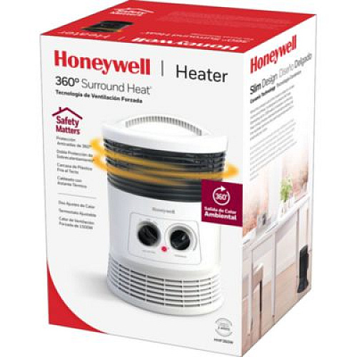 Honeywell Surround Fan Forced Heater, 1,500 W, 8.1 x 11.2 x 7.9, White (HHF360W)