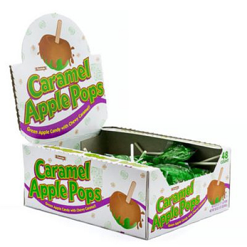 Tootsie Roll Caramel Apple Pops, 0.63 oz Individually Wrapped, 48/Box, 2 Boxes/Carton (60004066)
