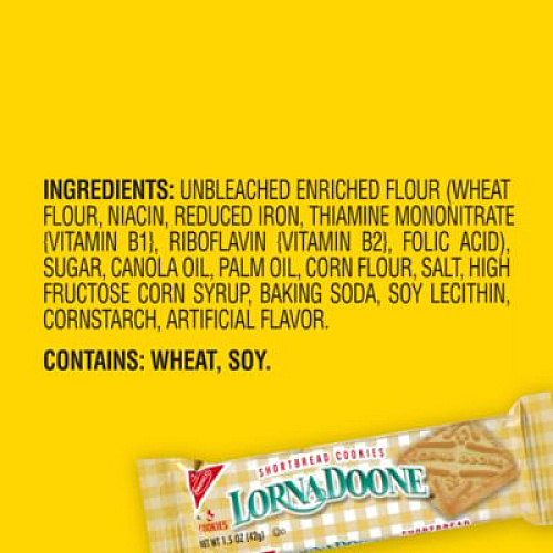 Nabisco Lorna Doone Shortbread Cookies, 1.5 oz Packet, 30/Box, 2 Boxes/Carton (60004093)