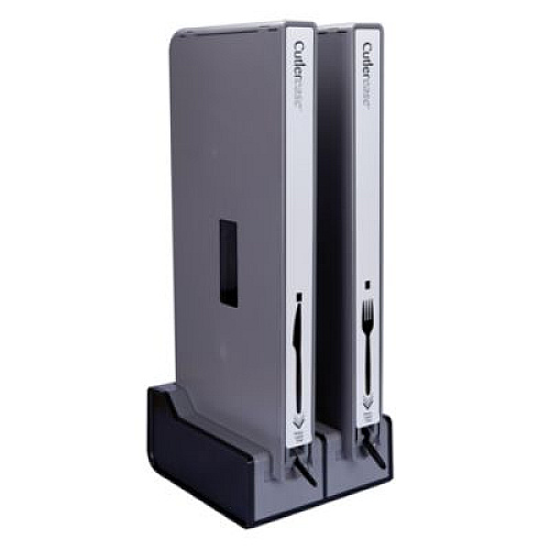 WNA Cutlerease Base, Holds 2 Dispensers, 10.25 x 11 x 5.25, Gray/Black (2TWRBASE)