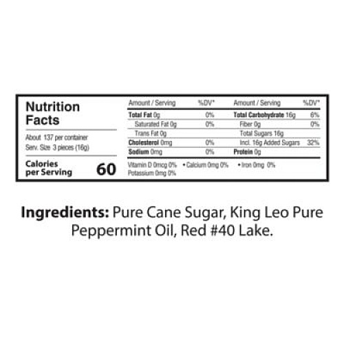 King Leo Peppermint Soft Mint Puffs, 5 lb Bag, 2/Carton (60004086)