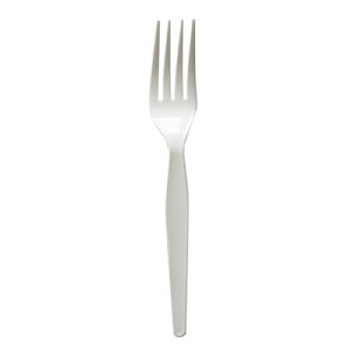 Boardwalk Heavyweight Wrapped Polystyrene Cutlery, Fork, Plastic, White, 1,000/Carton (FORKWHPSIW)