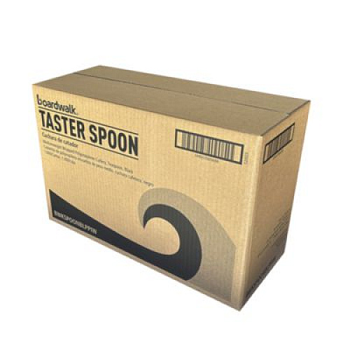 Boardwalk Mediumweight Polypropylene Cutlery, Individually Wrapped, Spoon, Plastic, Black, 1,000/Carton (SPOONBLPPIW)