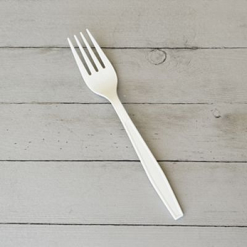 Boardwalk Heavyweight Polypropylene Cutlery, Fork, 7.09", Plastic, White, 1,000/Carton (FORKWHPP)