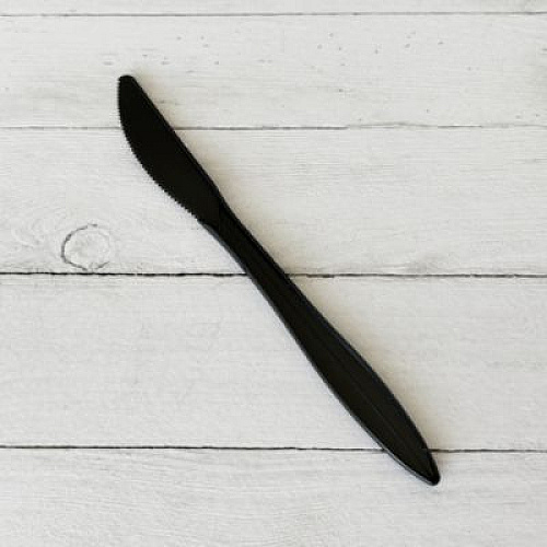 Boardwalk Mediumweight Polypropylene Cutlery, Knife, Plastic, Black, 1,000/Carton (KNIFEBLPP)