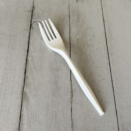 Boardwalk Mediumweight Polypropylene Cutlery, Fork, 5.51", Plastic, White, 1,000/Carton (FORKPPMW)