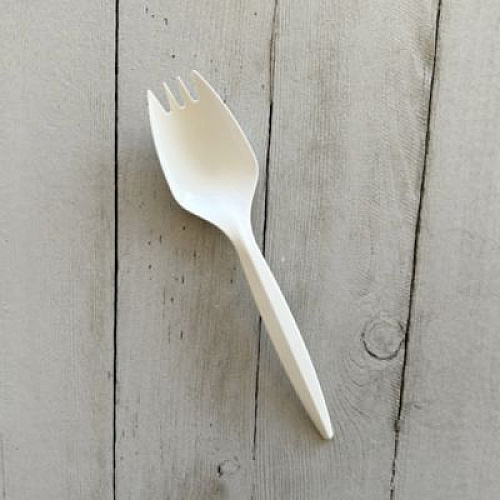 Boardwalk Mediumweight Polypropylene Cutlery, Spork, Plastic, White, 1000/Carton (SPORKWHPP)
