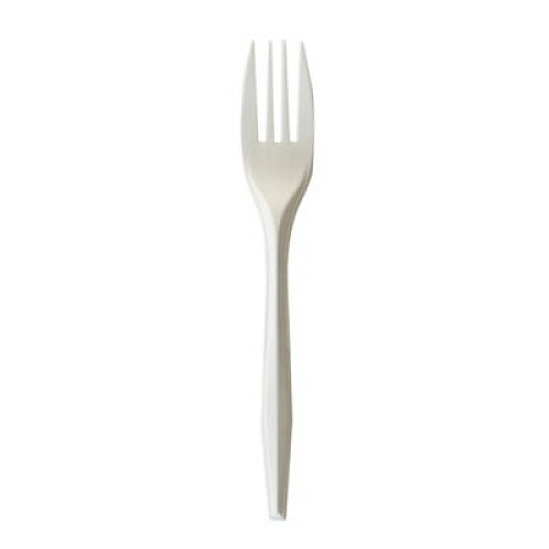 Boardwalk Mediumweight Wrapped Polypropylene Cutlery, Fork, 5.51", Plastic, White, 1,000/Carton (FORKMWPPIW)