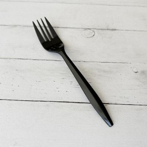Boardwalk Mediumweight Polypropylene Cutlery, Fork, Plastic, Black, 1,000/Carton (FORKBLPP)