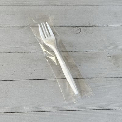 Boardwalk Mediumweight Wrapped Polypropylene Cutlery, Fork, 5.51", Plastic, White, 1,000/Carton (FORKMWPPIW)