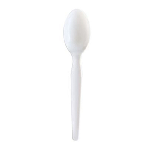 Boardwalk Heavyweight Wrapped Polystyrene Cutlery, Soup Spoon, Plastic, White, 1,000/Carton (SOUPWHPS)