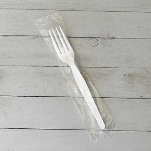 Boardwalk Heavyweight Wrapped Polystyrene Cutlery, Fork, Plastic, White, 1,000/Carton (FORKWHPSIW)