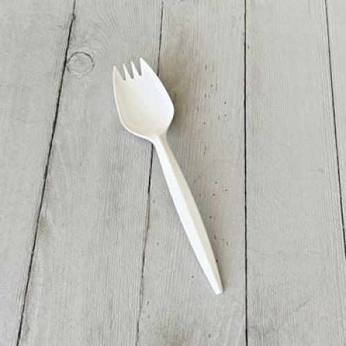 Boardwalk Mediumweight Polypropylene Cutlery, Spork, Plastic, White, 1000/Carton (SPORKWHPP)