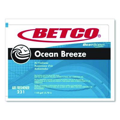 Betco BestScent Ocean Breeze Deodorizer, Ocean Breeze Scent, 1 gal Bottle, 4/Carton (2310400CT)