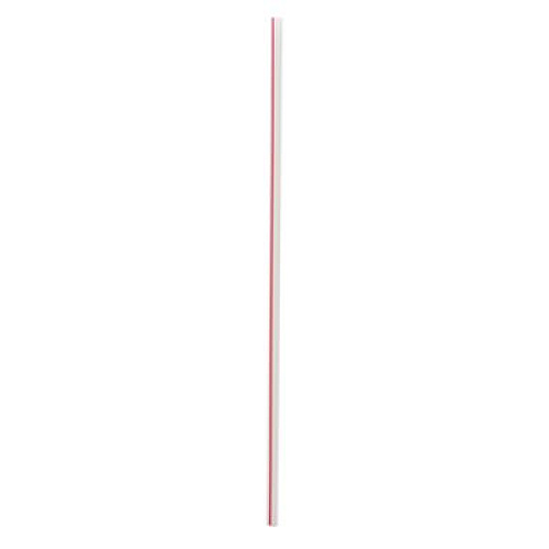 Boardwalk Wrapped Giant Straws, 10.25", Polypropylene, Red/White Striped, 300/Pack, 4 Packs/Carton (GST1025RW)