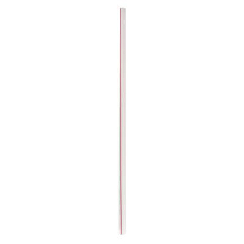 Boardwalk Wrapped Jumbo Straws, 10.25", Polypropylene, Red/White Striped, 500/Pack, 4 Packs/Carton (JSTW1025RW)