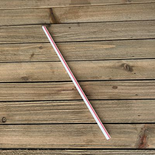 Boardwalk Jumbo Straws, 7.75", Polypropylene, Red/White Striped, 250/Pack, 50 Packs/Carton (JSTUW775RW)