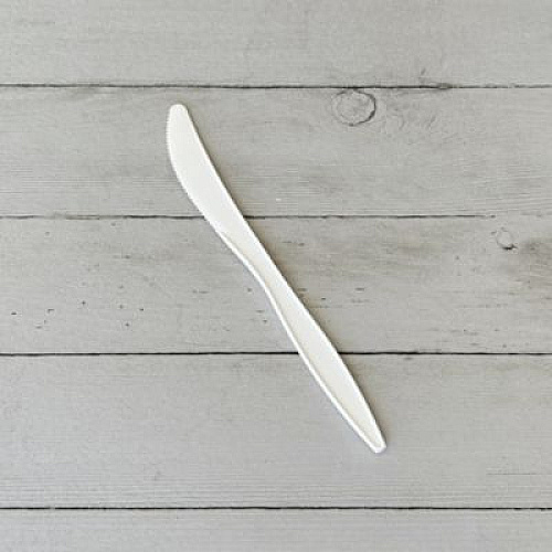 Boardwalk Mediumweight Polypropylene Cutlery, Knife, 5.86", Plastic, White, 1,000/Carton (KNIFEPPMW)