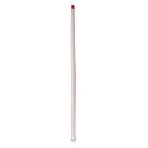 Boardwalk Wrapped Jumbo Straws, 10.25", Polypropylene, Red, 500/Pack, 4 Packs/Carton (JSTW1025RED)