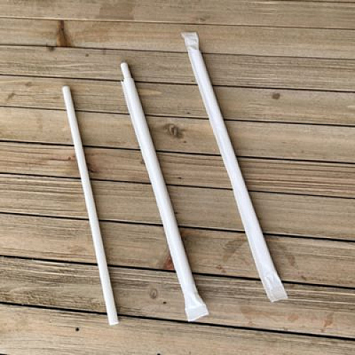 Boardwalk Wrapped Jumbo Paper Straws, 7.75", Paper, White, 320/Pack, 4 Packs/Carton (PPRSTRWIW)