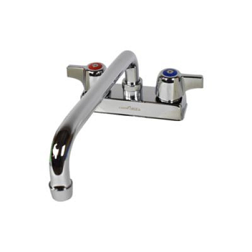 BK Resources WorkForce Standard Duty Faucet, 4.55" Height/10" Reach, Chrome-Plated Brass (BKD10)