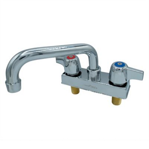 BK Resources WorkForce Standard Duty Faucet, 3.87" Height/6" Reach, Chrome-Plated Brass (BKD6)