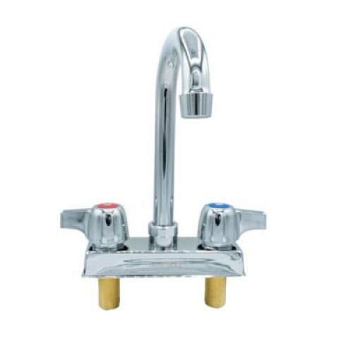 BK Resources WorkForce Standard Duty Faucet. 7.88" Height/3.5" Reach, Chrome-Plated Brass (BKD3G)
