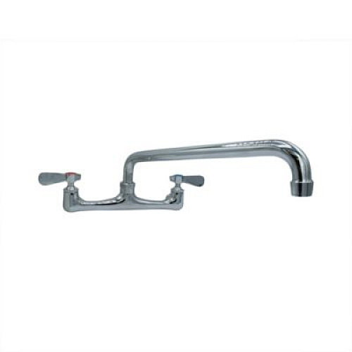 BK Resources WorkForce Standard Duty Faucet, 4.62" Height/12" Reach, Chrome-Plated Brass (BKF8W12M)