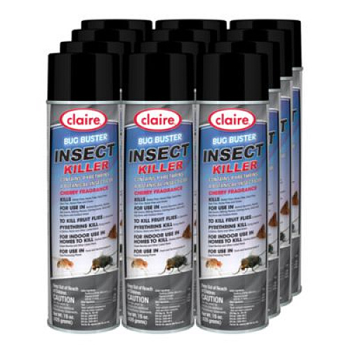 Claire Bug Buster Insect Killer, 15 oz Aerosol Spray, 12/Carton (271)
