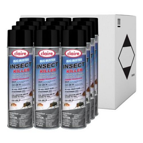 Claire Bug Buster Insect Killer, 15 oz Aerosol Spray, 12/Carton (271)