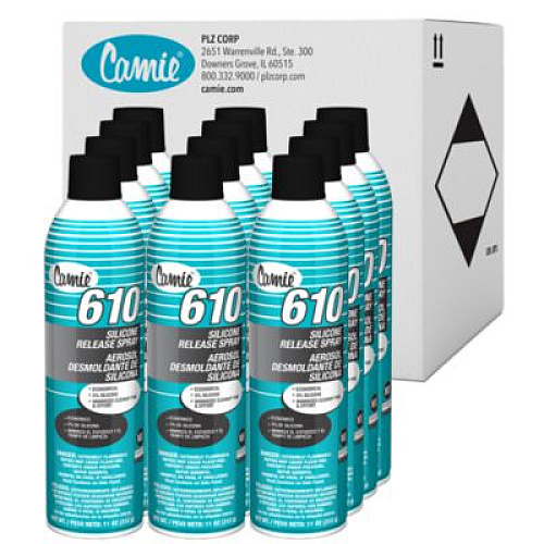 Camie 610 Silicone Release Agent, 11 oz Aerosol Can, 12/Carton
