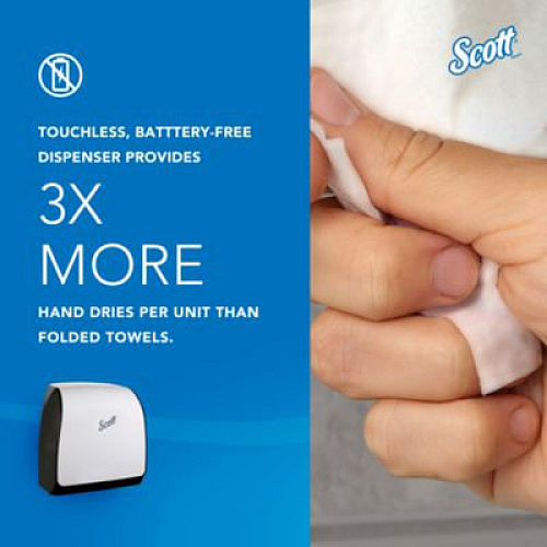 Scott Slimroll Manual Towel Dispenser, 12.65 x 13.02 x 7.18, White (47091)