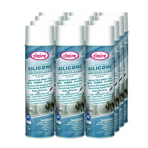 Claire Silicone Release Agent, 11 oz Aerosol Can, 12/Carton (948)