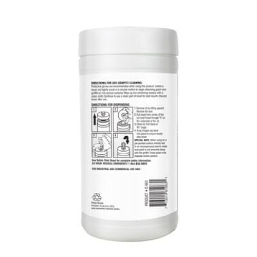 Claire Graffiti Wipe, 1-Ply, 12 x 9.5, Mild Scent, Purple, 6/Carton (963)