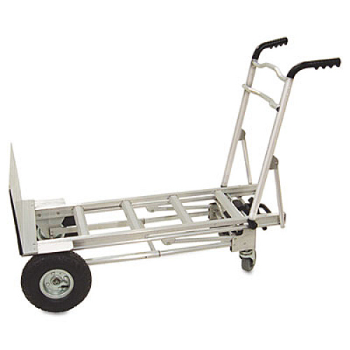 COSCO 3-in-1 Convertible Hand Truck, 800 lb to 1,000 lb Capacity, 21.06 x 21.85 x 48.03, Aluminum (12312ABL1E)