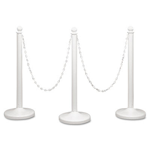Tatco Crowd Control Stanchion Chain, Plastic, 40ft, White (12400)