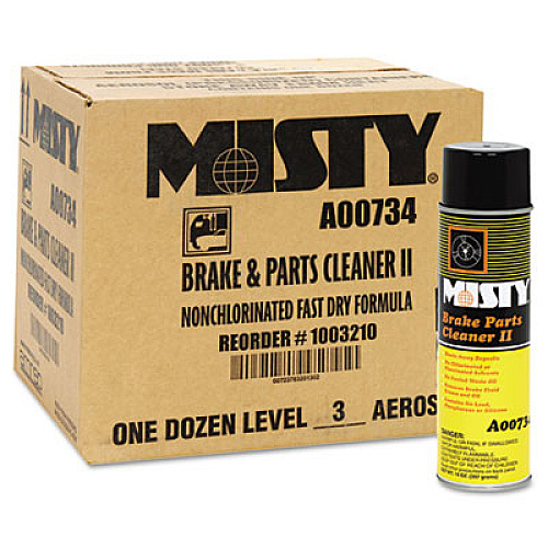 Misty BRAKE AND PARTS CLEANER II, NONCHLORINATED, FAST DRY, 14 OZ AEROSOL, 12/CARTON (1003210)