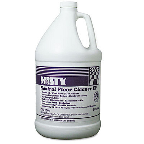 Misty Neutral Floor Cleaner EP, Lemon, 1 gal Bottle, 4/Carton (1033704)