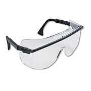 Honeywell Uvex Astro OTG 3001 Safety Glasses, Black Half Frame OTG, Clear Single Lens (S2500)