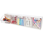deflecto Tilt Bin Interlocking Multi-Bin Storage Organizer (20503OP)
