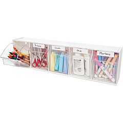 deflecto Tilt Bin Interlocking Multi-Bin Storage Organizer (20503OP)